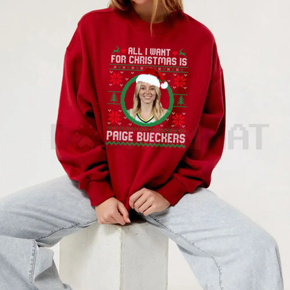 Paige Bueckers Christmas UConn Fan Sweatshirt