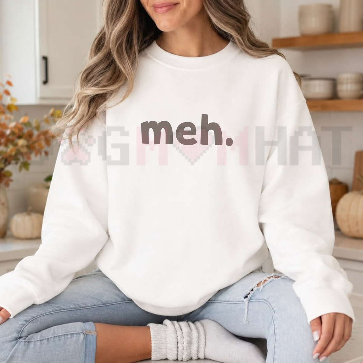 Meh. Unbothered Apathy Fleece Sweatshirt