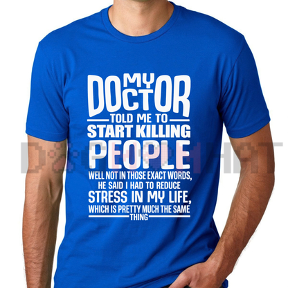 Prescribed Serenity Irony Tee – Funny Stress Quote Graphic Shirt