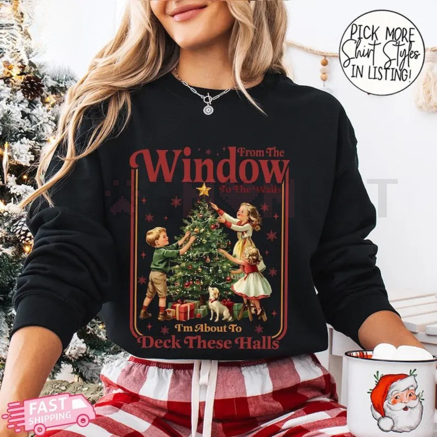 Funny "Deck These Halls" Christmas Sweatshirt – Innuendo Holiday Humor Crewneck