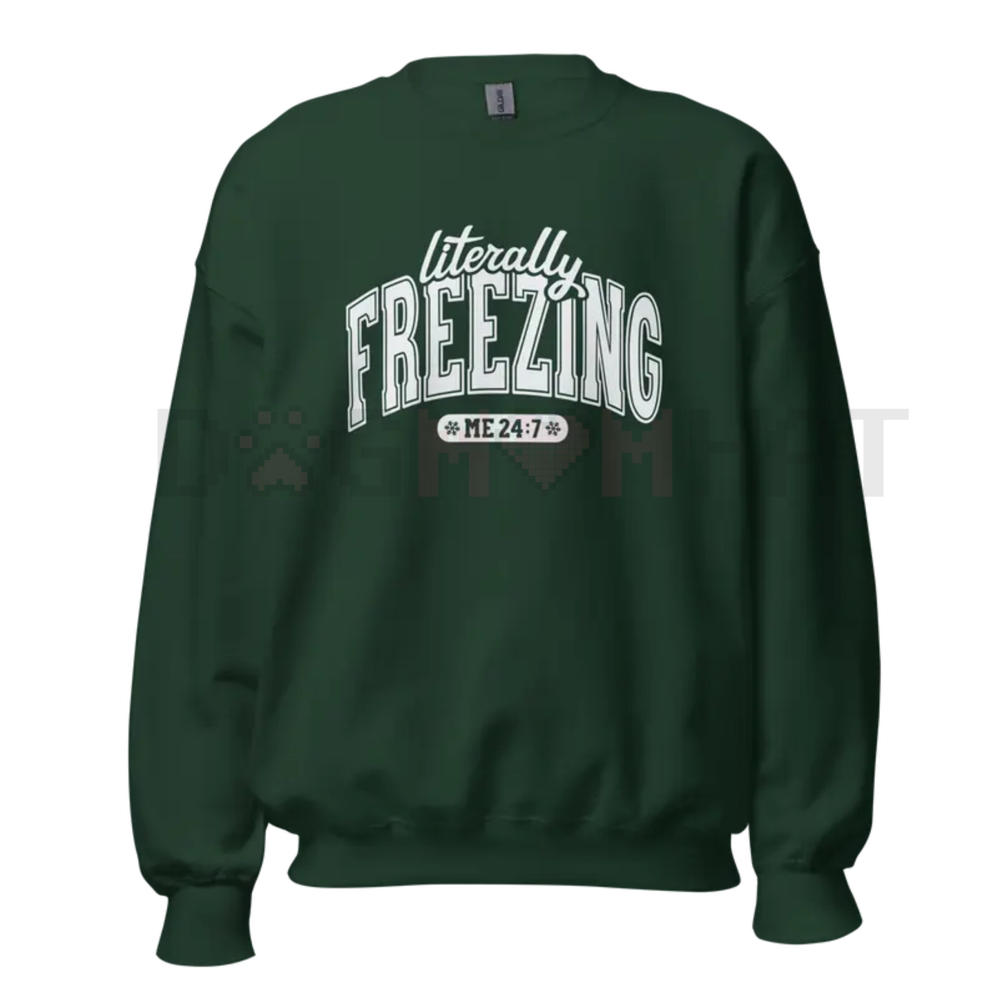 "Literally Freezing" Unisex Crewneck Sweatshirt – Cozy Fleece Pullover Printed in the USA