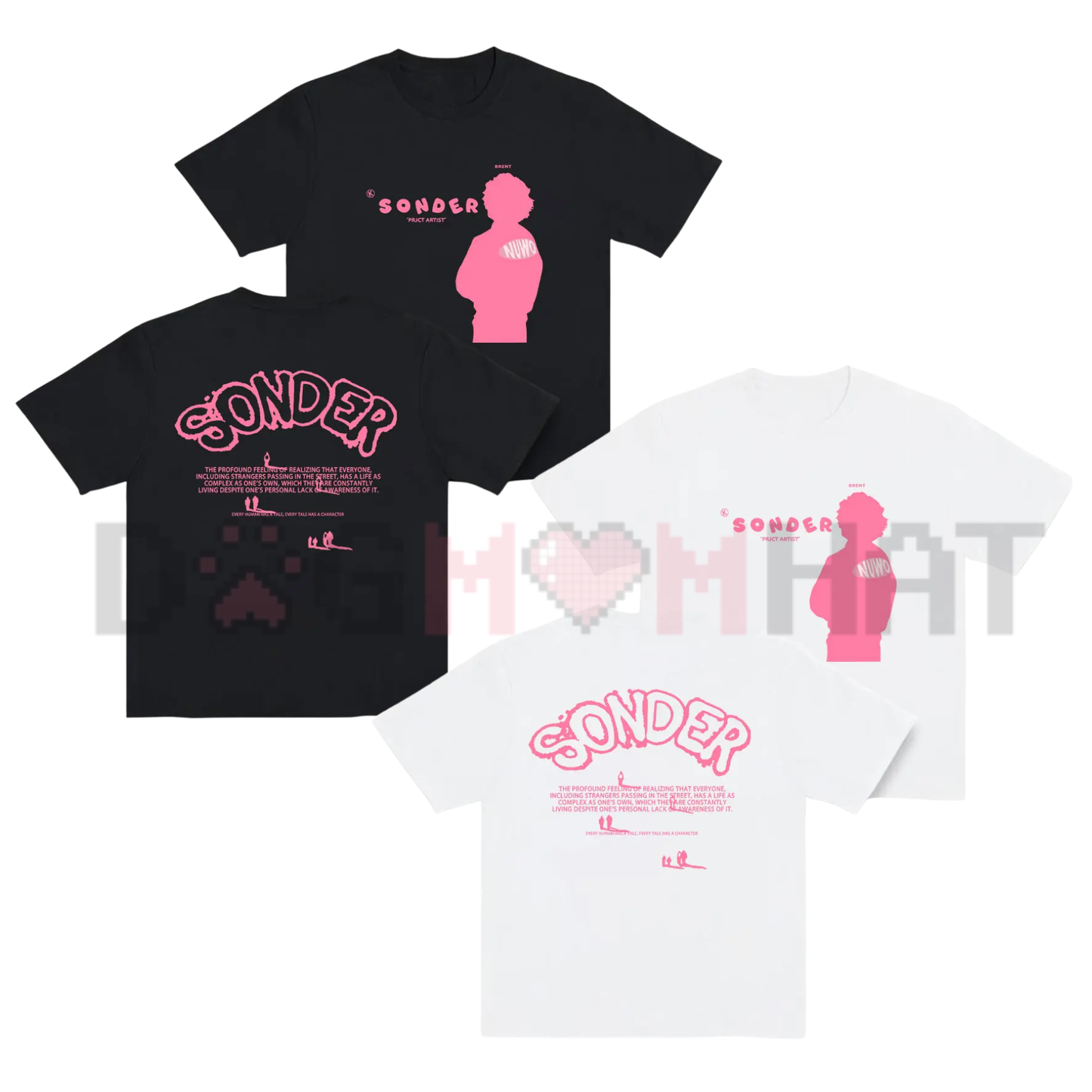Bold Pink Sonder Lettering Geometric Rap Shirt - Made in USA Urban Streetwear