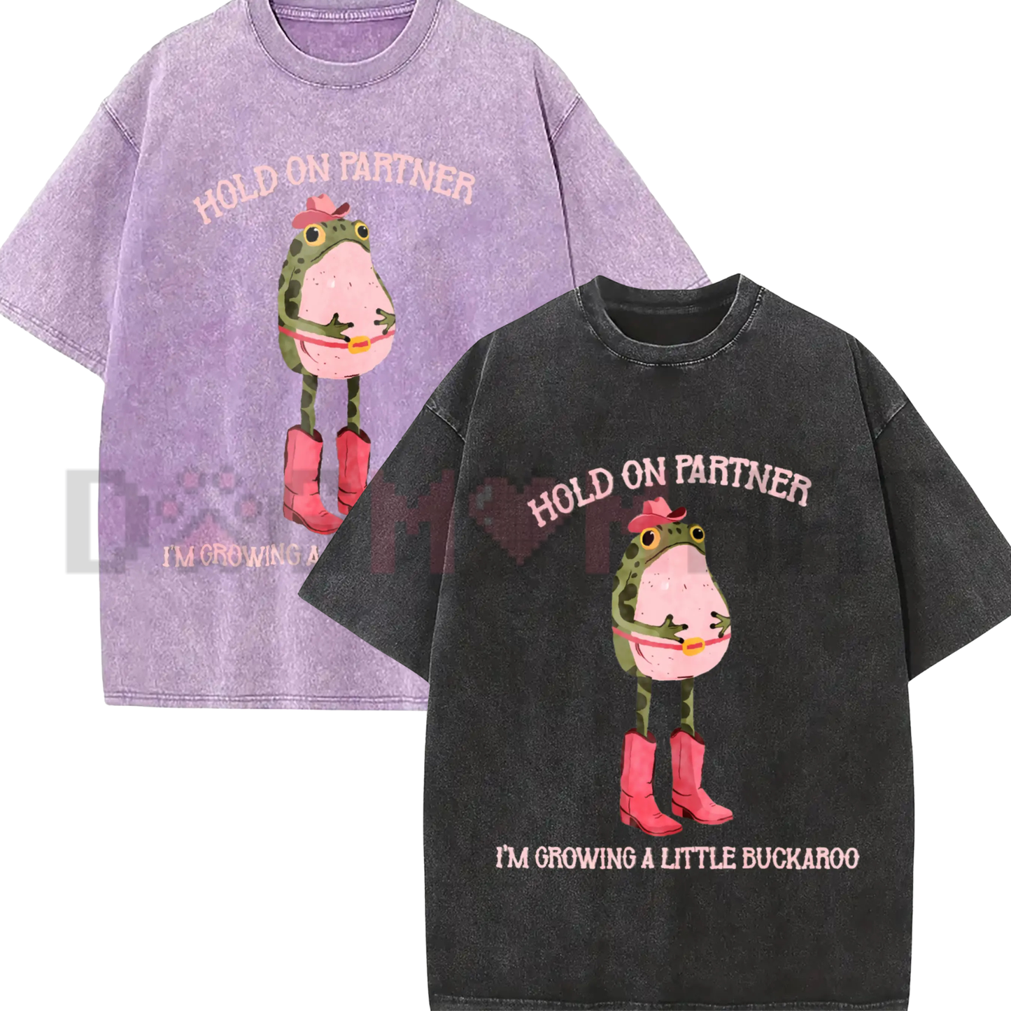 "Hold On Partner I'm Growing A Little Buckaroo" T-Shirt