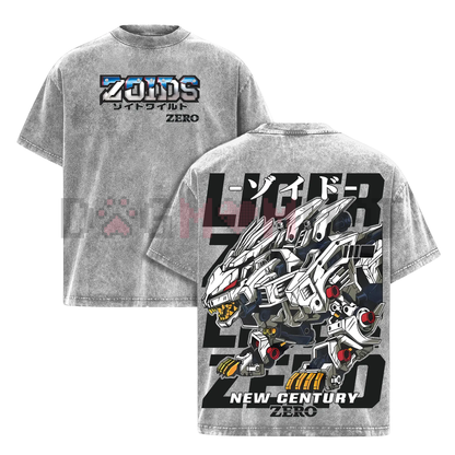 Liger Zero Zoids New Century Zero T-Shirt – Oversized Washed Vintage Anime Tee