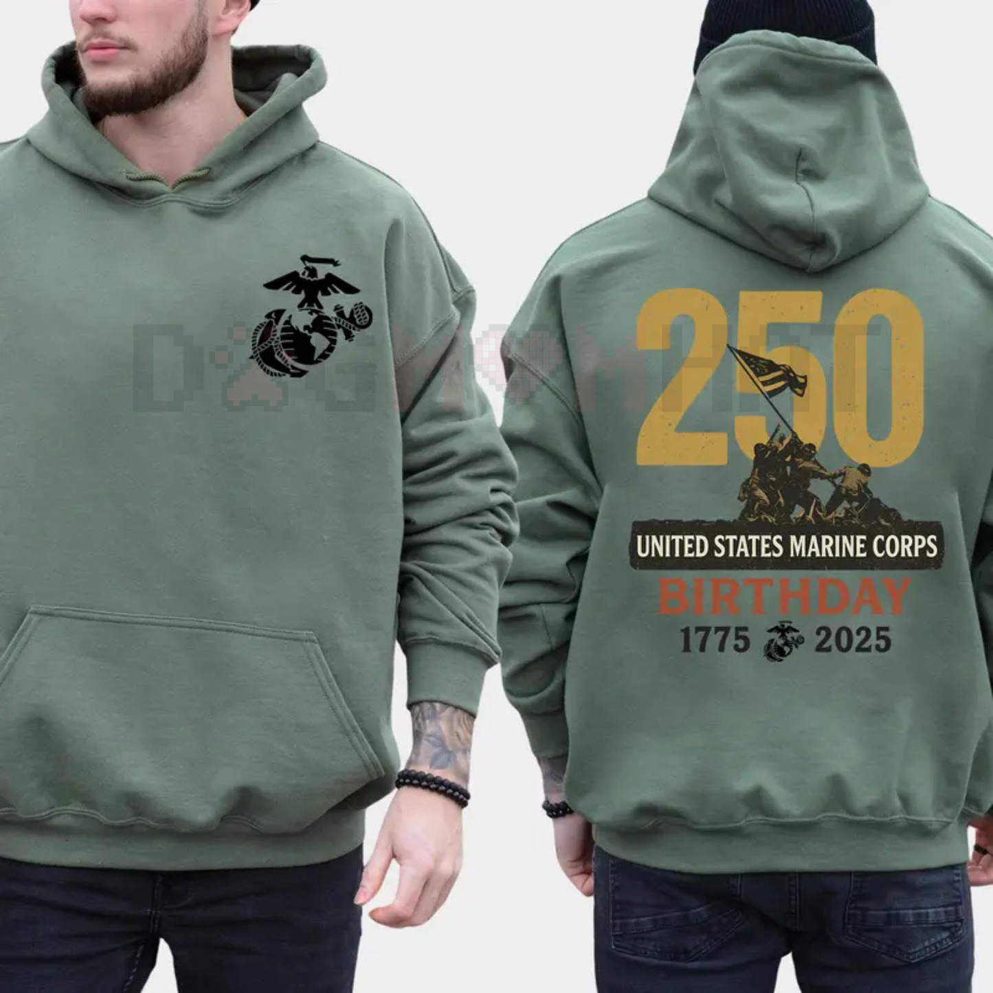 Marines 250th Birthday Hoodie – USMC 250 Year Anniversary Pullover