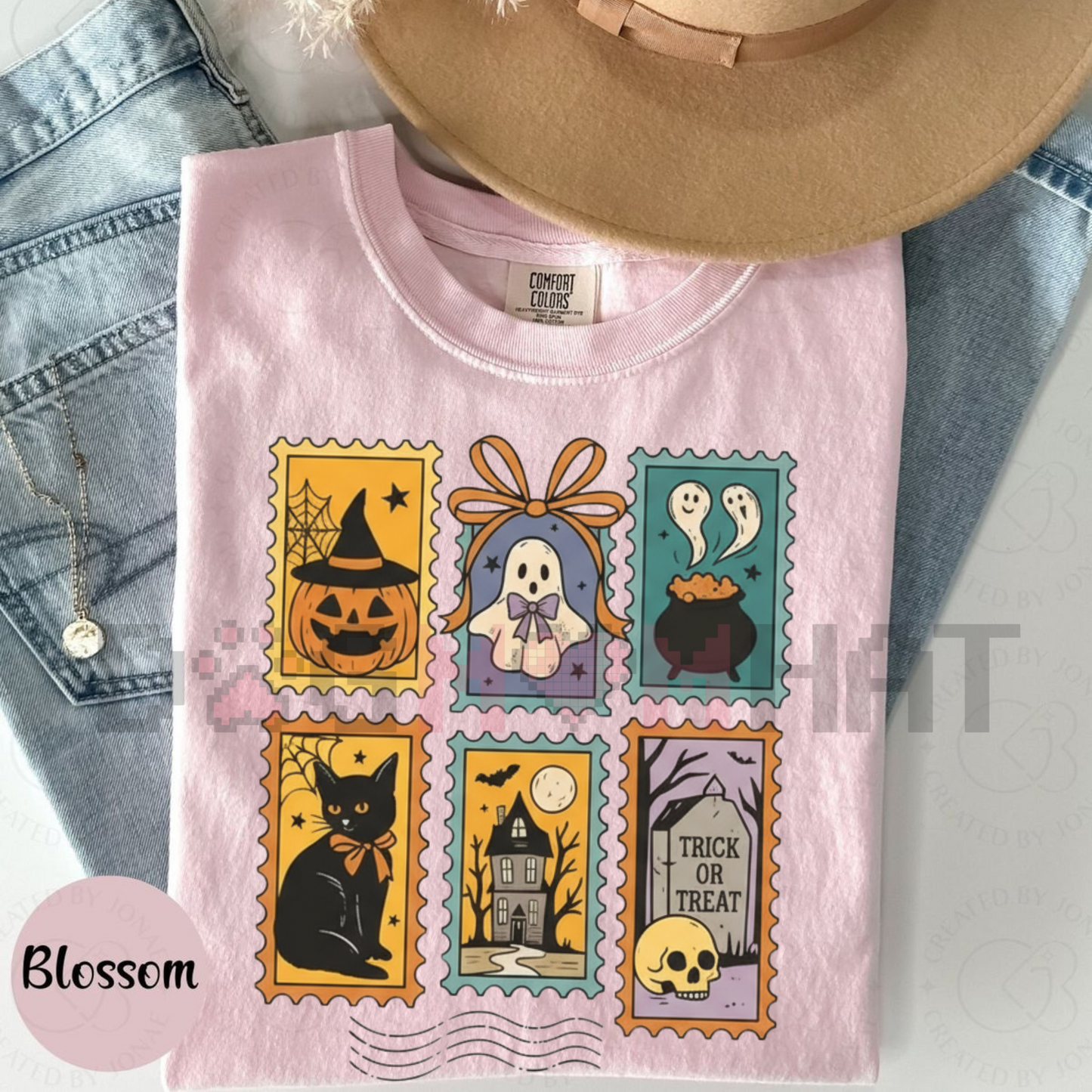 Halloween Cute Ghost Pumpkin Cat Shirt – Retro Ghost Tee, Spooky Cute Fall Outfit, Vintage Halloween Cat Shirt