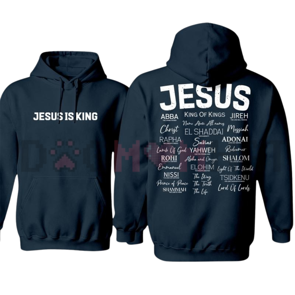JESUS IS KING Gothic Streetwear Graphic Hoodie