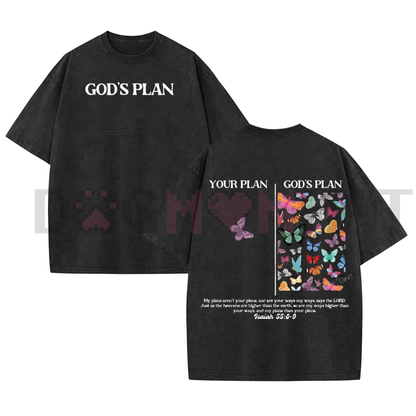God's Plan Unisex Washed T-Shirt