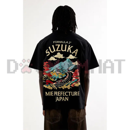 Formula 1 Suzuka Japan Touge Graphic Tee - Vintage F1 Racing Graphic Cotton Unisex Streetwear T-Shirt