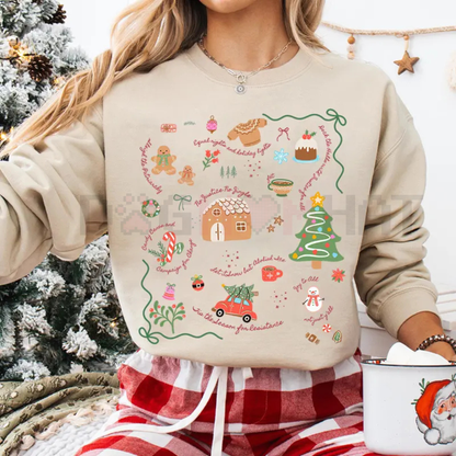 Liberal Values Doodle Christmas Sweatshirt – Unisex Political Protest Holiday Crewneck