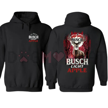 Busch Light Apple Hunting Deer Back Graphic Hoodie