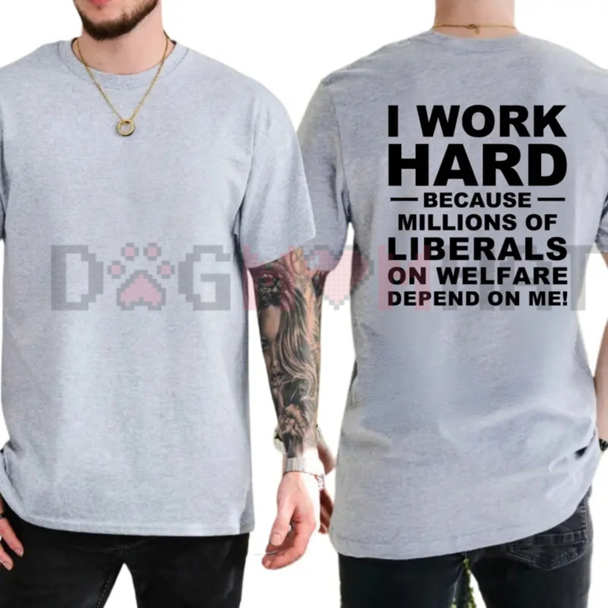 "I Work Hard Millions Depend On Me" Funny Graphic T-Shirt