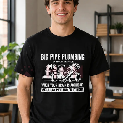 Heavy Duty Master Plumber Graphic Tee - Funny Tradesman Sarcastic Work Shirt