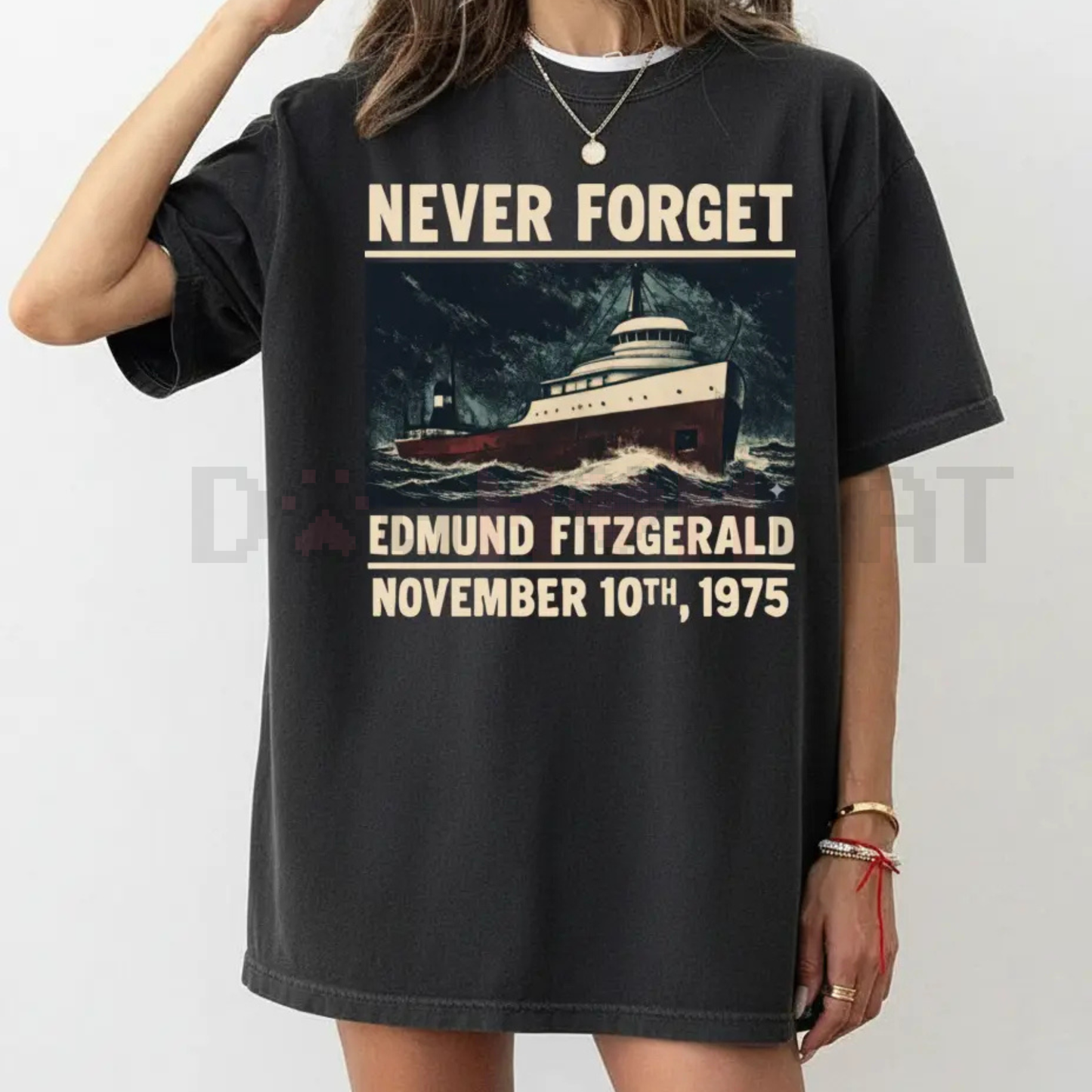 Vintage Shipwreck History Tee – SS Edmund Fitzgerald Memorial Shirt