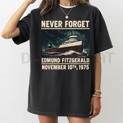 Vintage Shipwreck History Tee – SS Edmund Fitzgerald Memorial Shirt