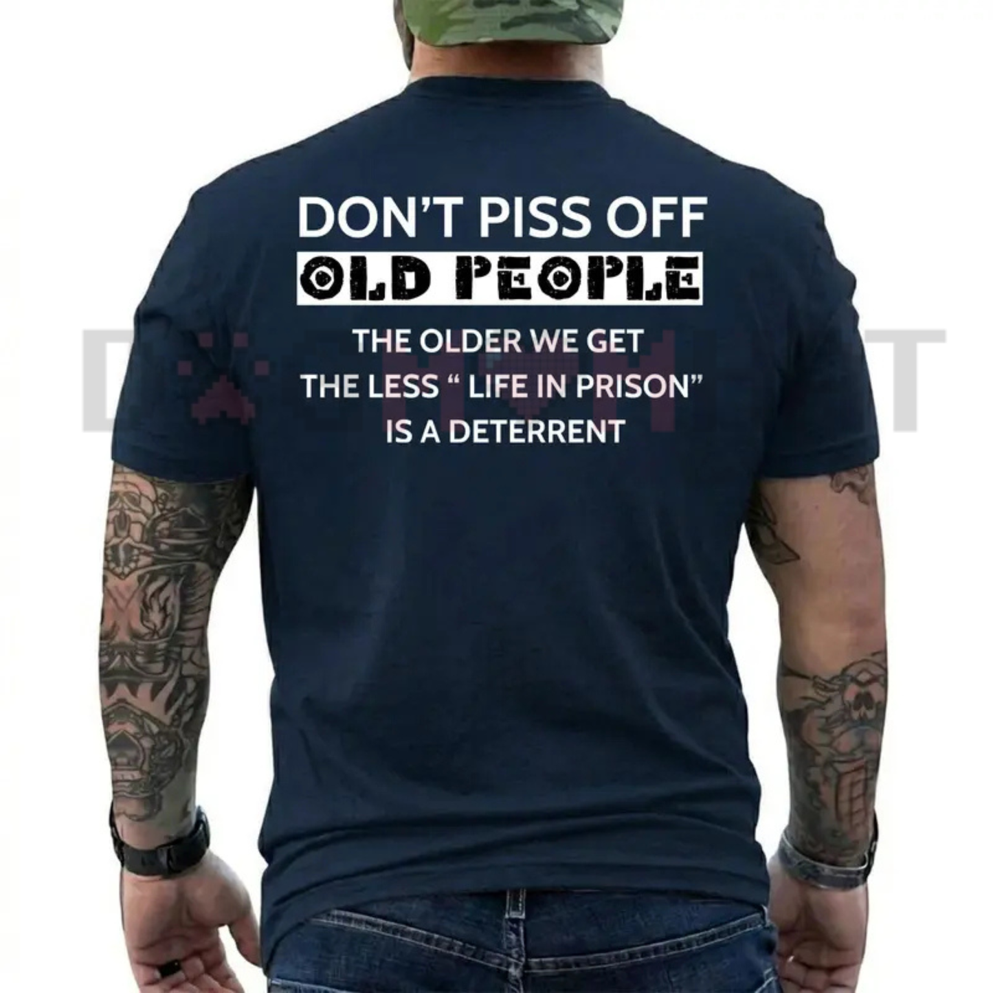 "Life In Prison Is Not A Deterrent" Funny Old People Tee