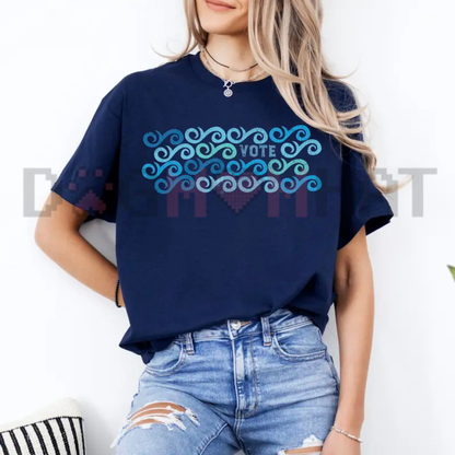 Vote Blue Wave Graphic T-Shirt – Progressive 2026 Election Tee