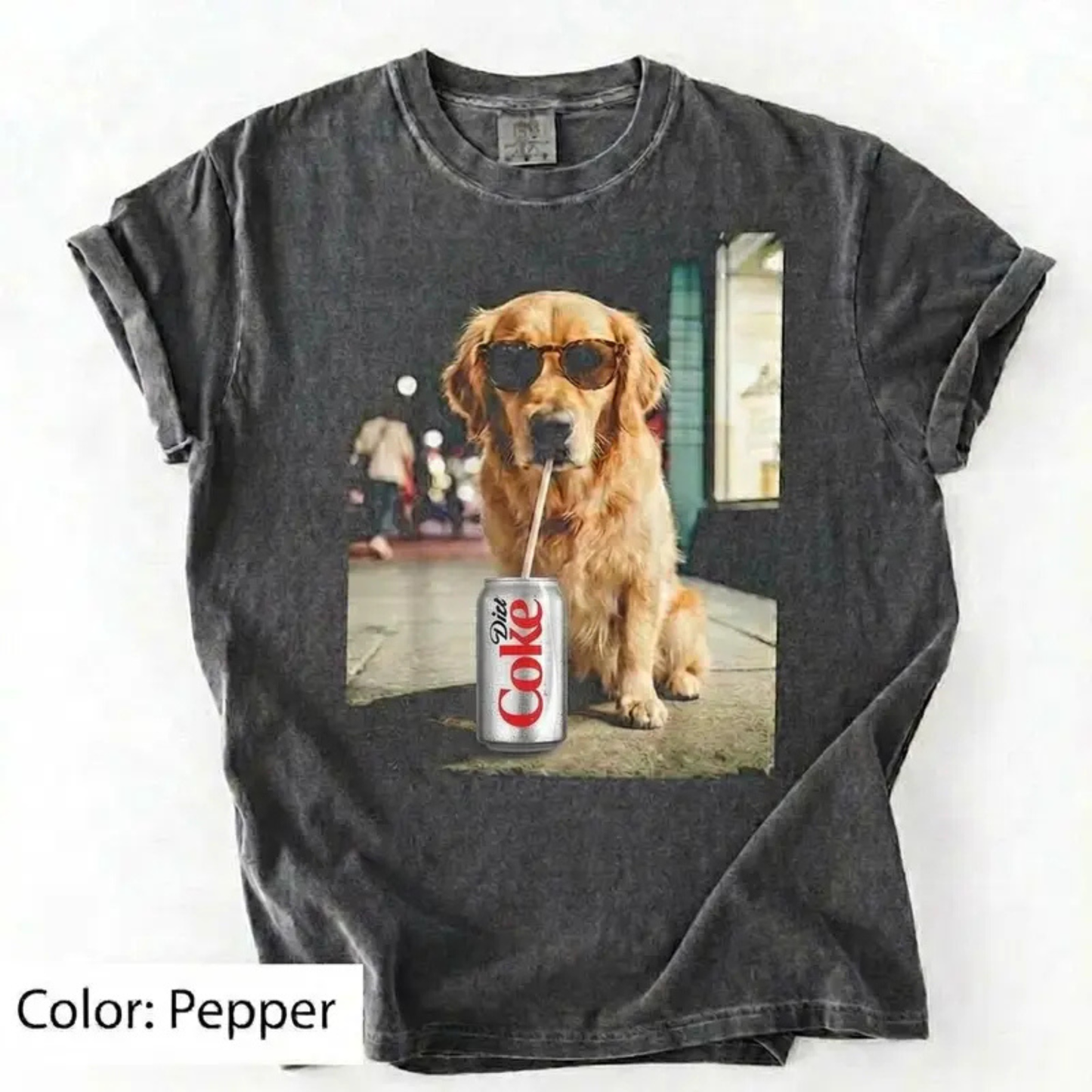 Dog Breeds "Drinking Diet Coke" Graphic T-Shirt