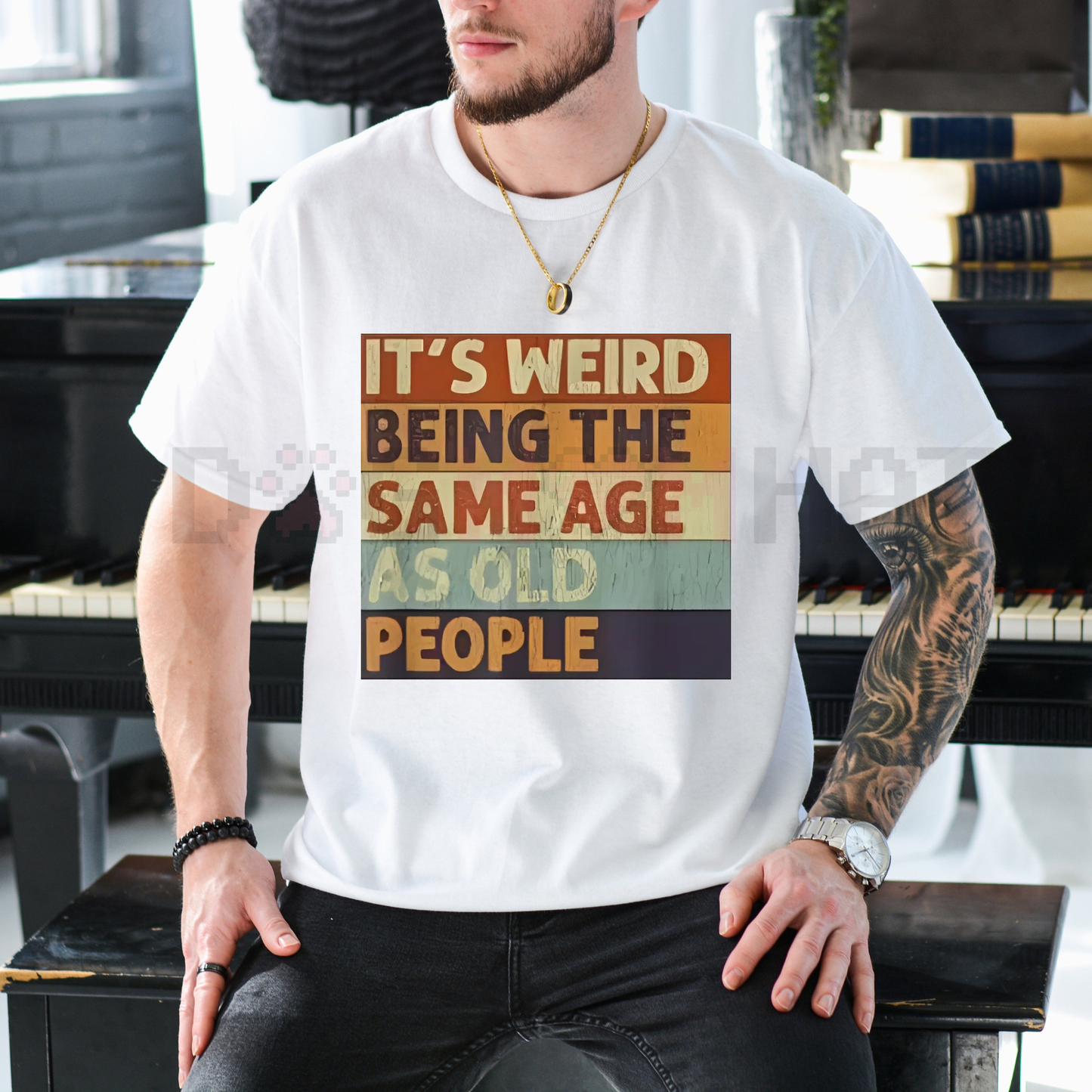 "It's Weird Being The Same Age As Old People" Retro Sarcastic T-Shirt – Unisex Casual Cotton Tee