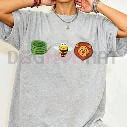 Hose Bee Lion Funny Wordplay Graphic Tee - Clever Pun Unisex Cotton Casual Shirt