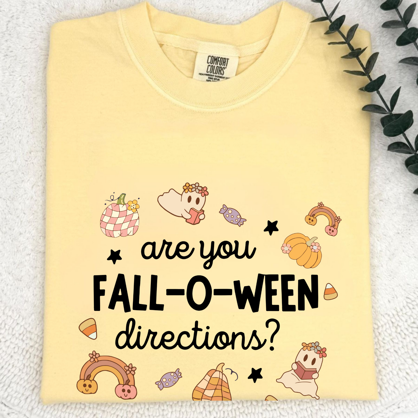"Are You Fall-O-Ween Directions?" T-Shirt – Funny Halloween Pun Tee