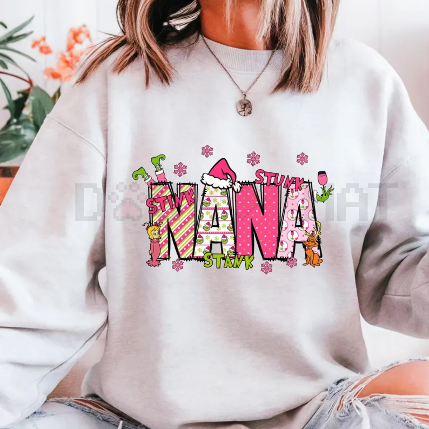 Custom Grandma Christmas 2025 Photo Jumper – Personalized Matching Family Christmas Sweatshirt