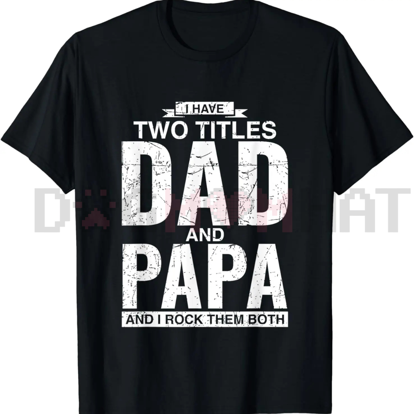 "Cool Dad and Papa" Double Title Rocking T-Shirt