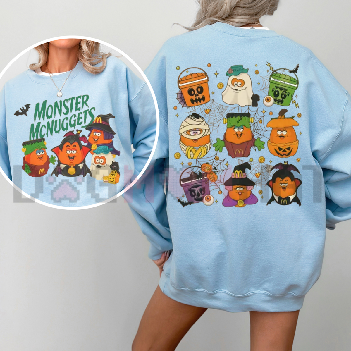 McNuggets Buddies 2-Sided Spooky Sweatshirt – Vintage Halloween Nugget Crewneck