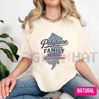 Manasquan Beach Vacation Tee - Polglaze Family Reunion 2026 Graphic Shirt