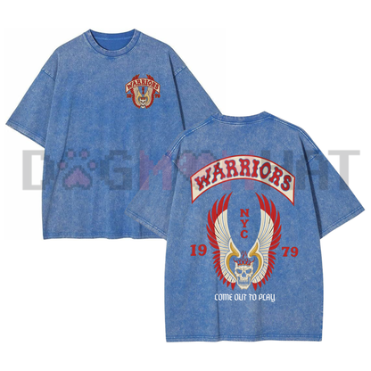 Parke Horizon Top – The Warriors 1979 Cult Film Vintage Double-Sided Skull Graphic Sleeveless Tank Top