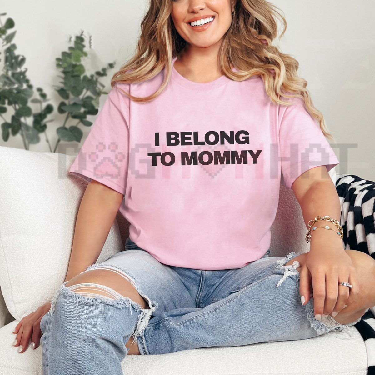 I Belong to Mommy Funny Graphic T-Shirt