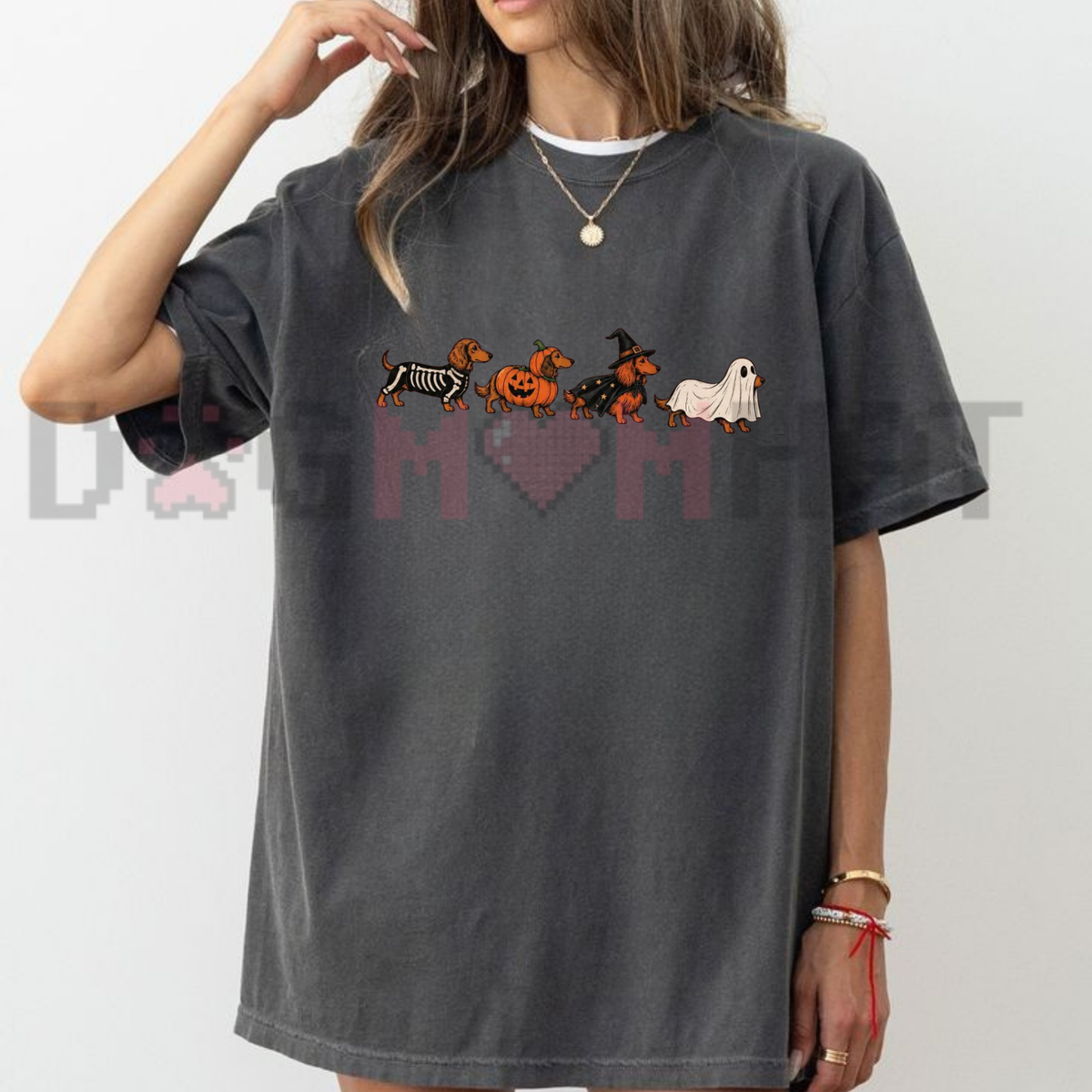 Halloween Dachshund "Spooky Wiener Dog" Graphic T-Shirt