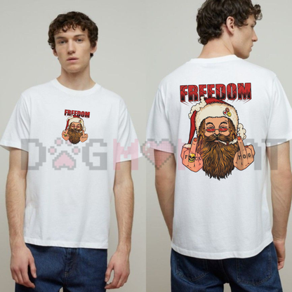 FREEDOM Defiant Santa Claus Graphic T-Shirt