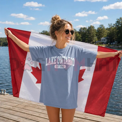 Lake Ontario Est. 1660 "Lake of America" Graphic T-Shirt - Funny Political Satire Tee