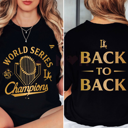 Dodgers Back-to-Back World Series Champions Tee