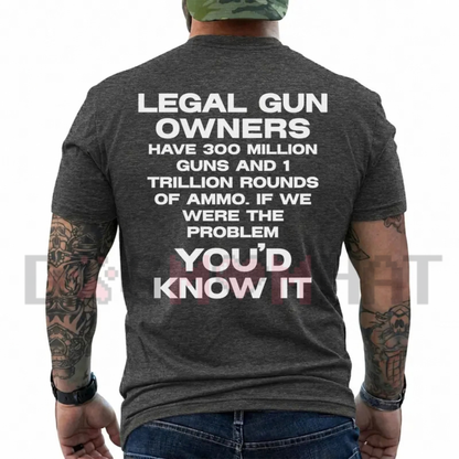 Legal Gun Owners 300 Million Guns Graphic T-Shirt