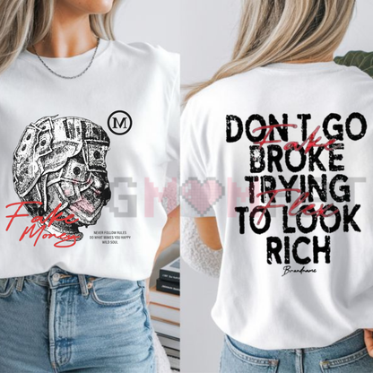 Manfinity EMRG $100 Bill Front & Back Print Men's Oversized Loose Dropped Shoulder T-Shirt - Street Fashion Style