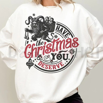 Spooky Krampusnacht Folklore Jumper – Gothic Alternative Christmas Sweatshirt