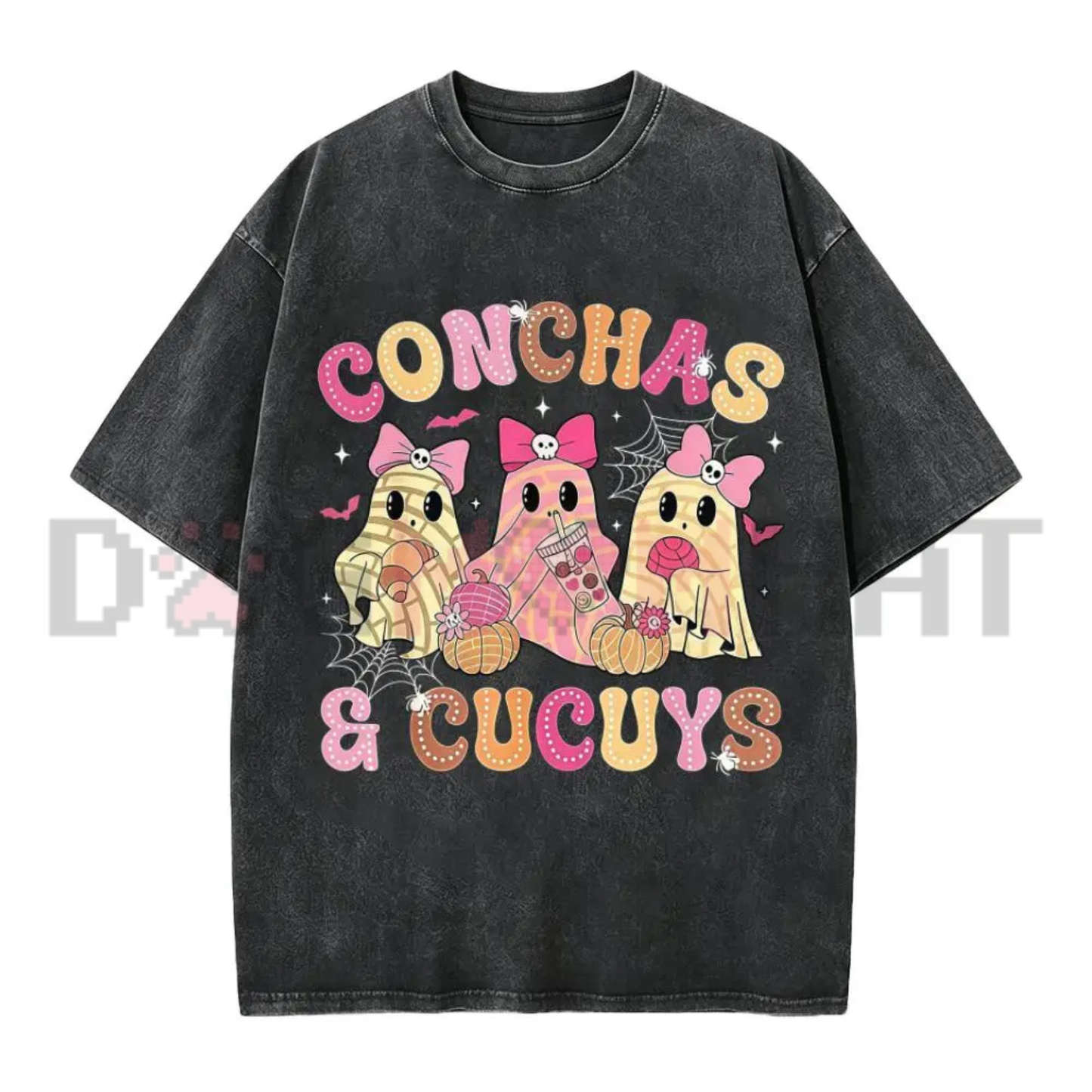 Mexican Ghost Concha T-Shirt - Espooky Vibes Day of the Dead Graphic Tee