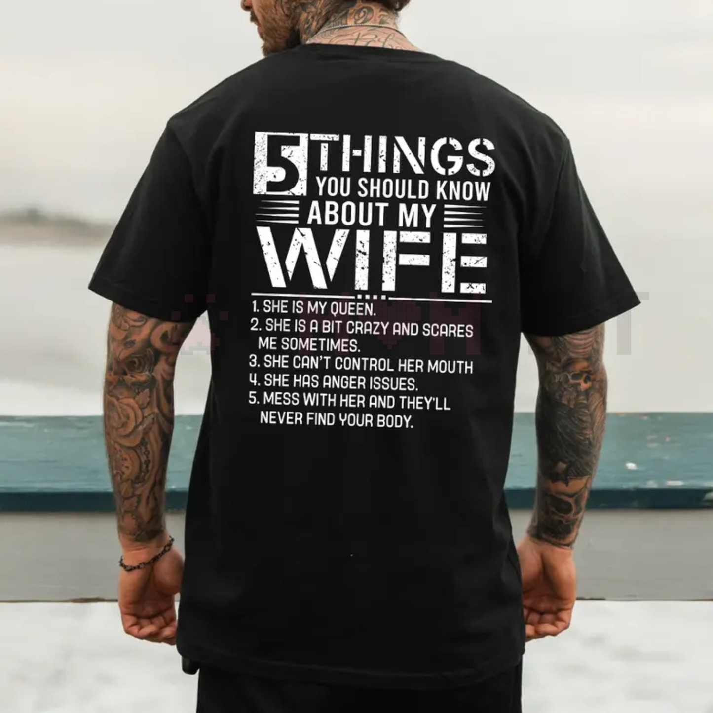 5 Things You Should Know About My Wife T-Shirt – Funny Husband Graphic Tee