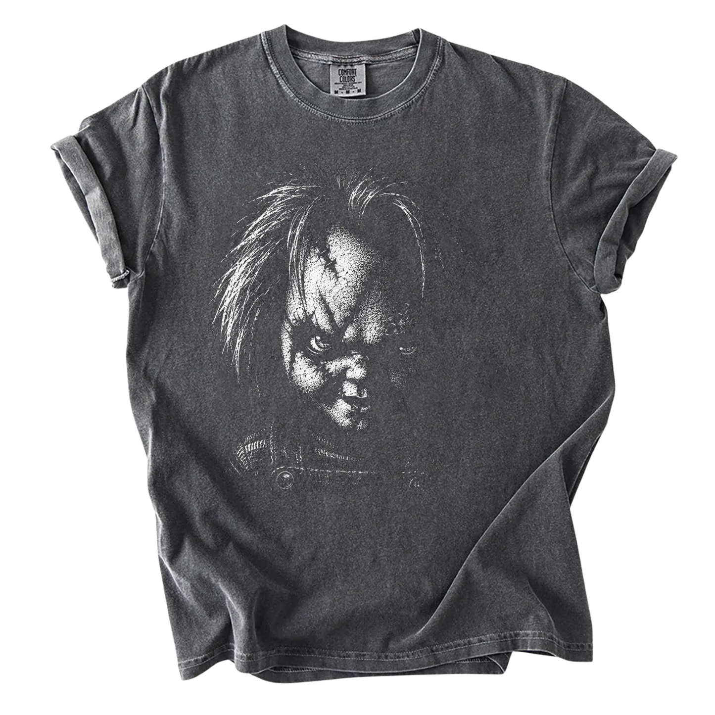 Slasher Squad Horror Icons Graphic Tee - Retro Scary Movie Night Comfort Colors Matching Halloween Group Shirt