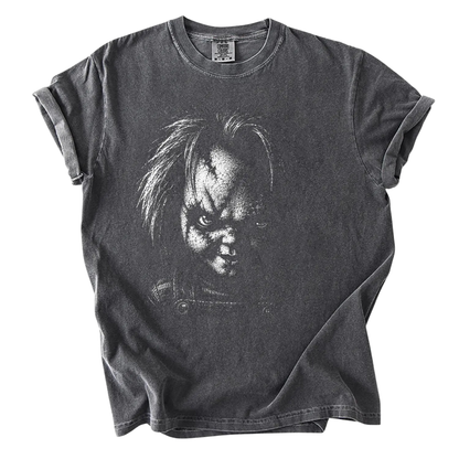Slasher Squad Horror Icons Graphic Tee - Retro Scary Movie Night Comfort Colors Matching Halloween Group Shirt