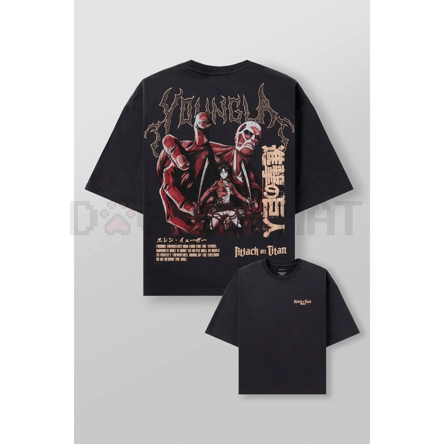 AOT© x YLA  Cropped Tee – Unisex Attack on Titan Manga