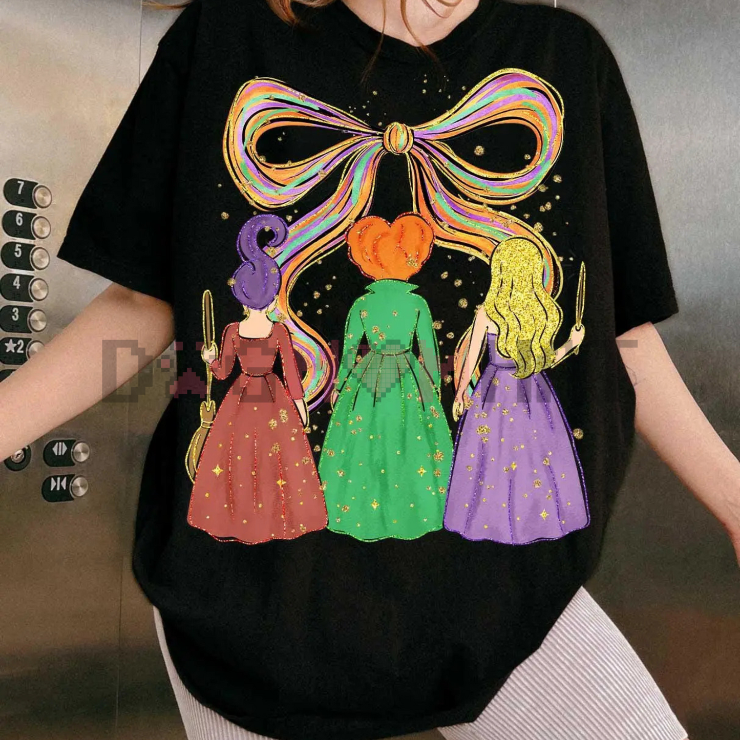 Witchy Halloween Shirt – Sanderson Sister T-Shirt, Coquette Bow, Salem Witches Retro Fall Outfit