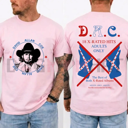 David Allan Coe Outlaw Country Music Graphic Tee - Longhaired Redneck Vintage Soft Cotton Unisex Legend T-Shirt