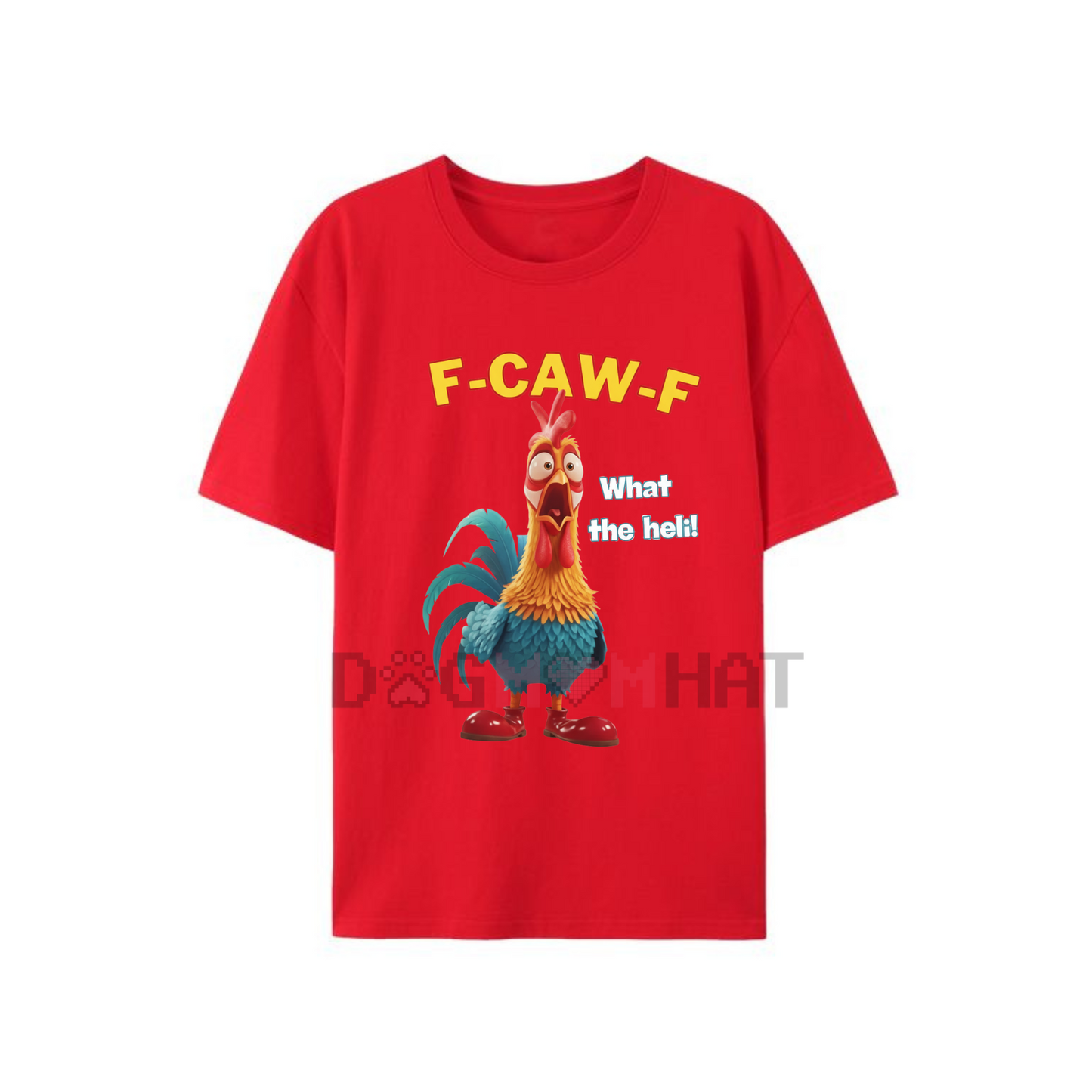 F-CAW-F Funny Chicken T-Shirt – Witty Bird Graphic, Unisex Casual Top