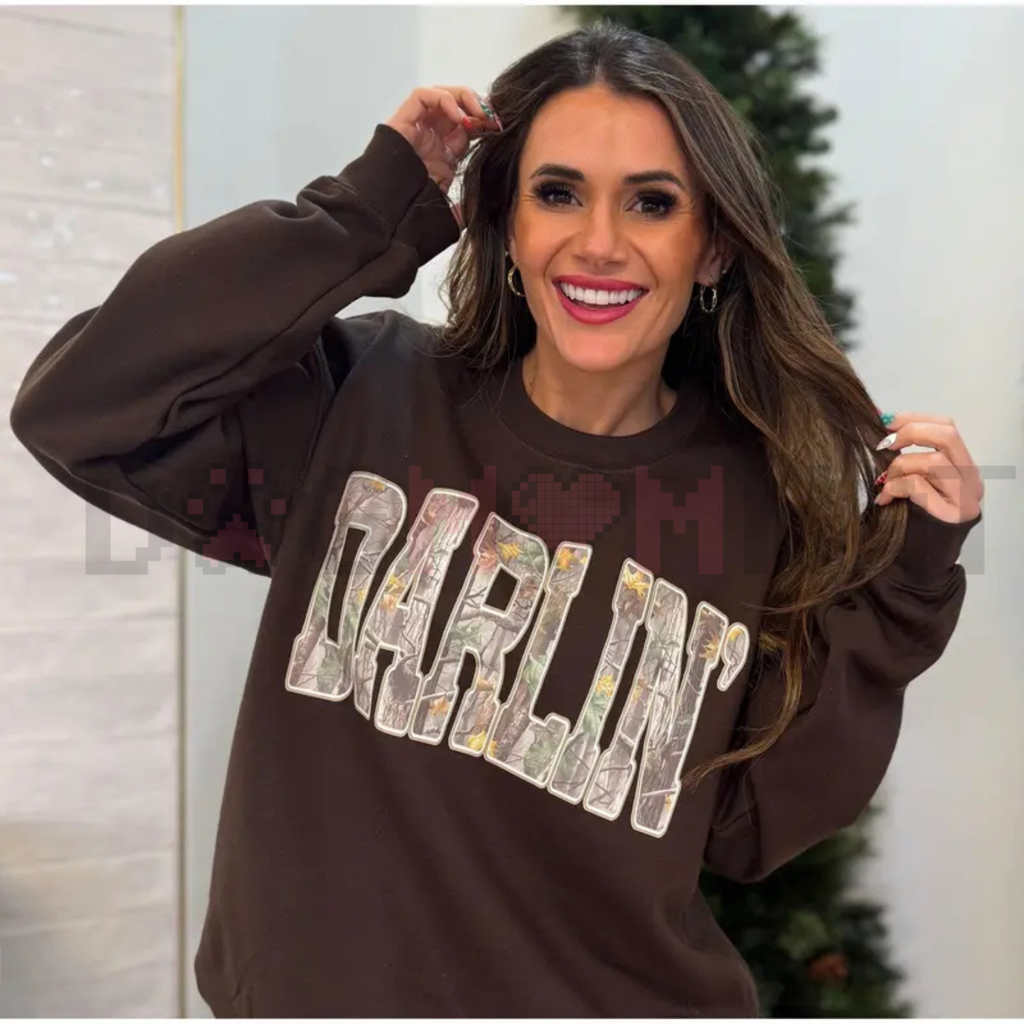 "Western Darlin" Retro Camo Sweatshirt