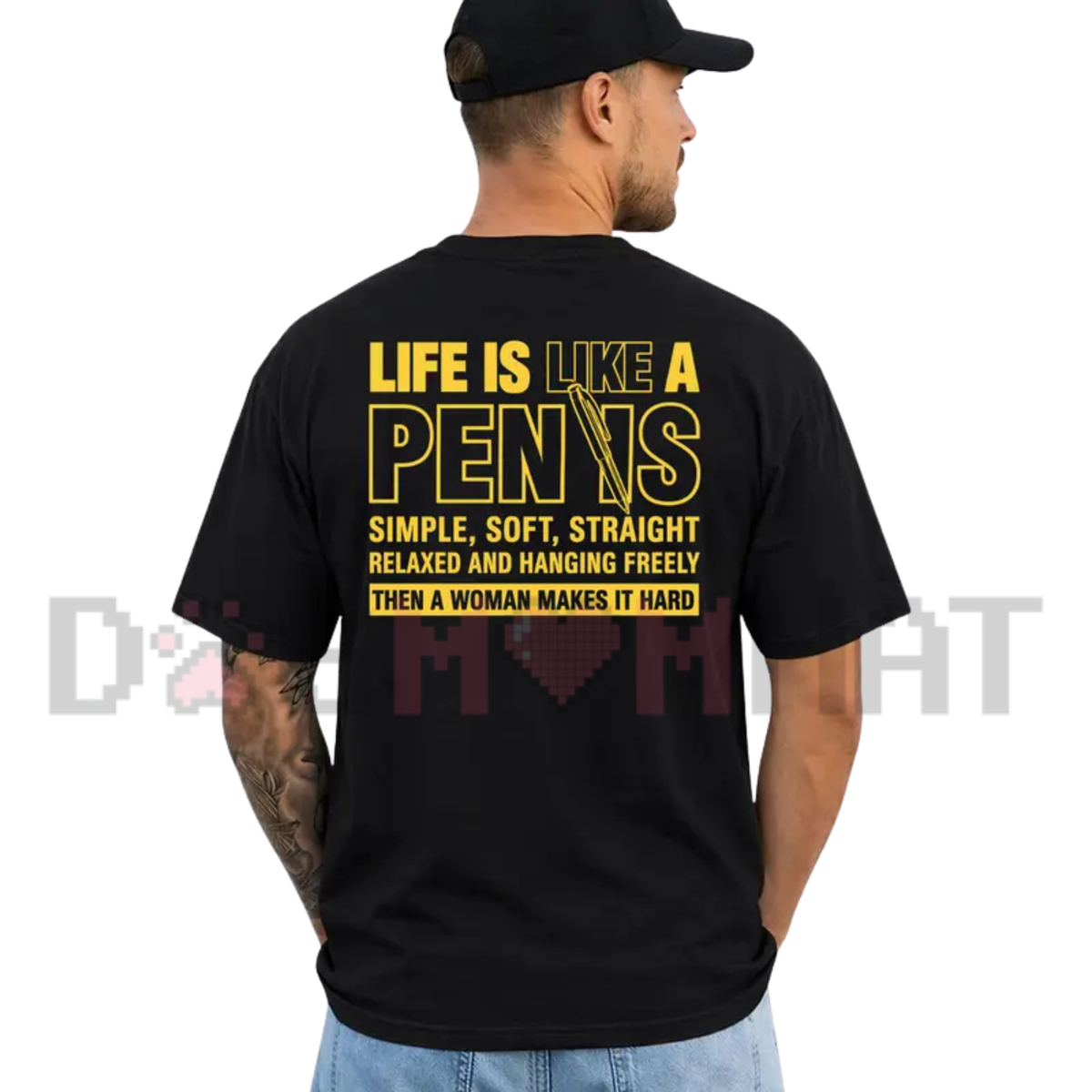 "Life Is Like A Pen" Funny Graphic T-Shirt – Daily Menswear