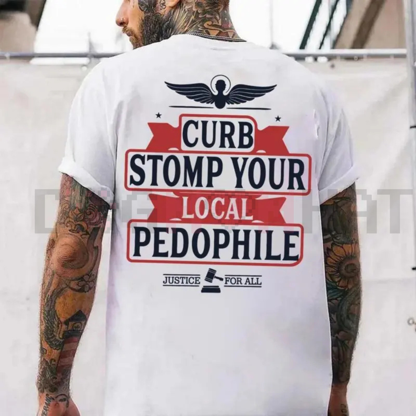 "Curb Stomp" Graphic Tee – Edgy Streetwear Men’s T-Shir