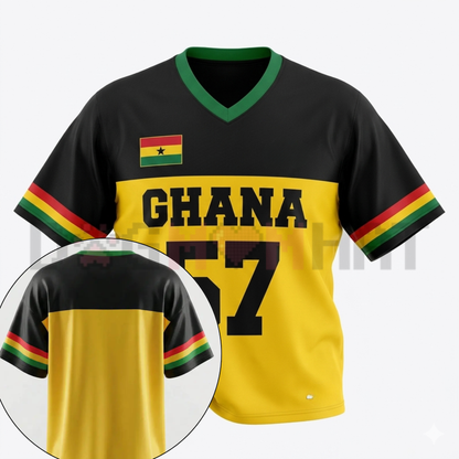 Ghana "57" Retro Colorblock Mesh Eye Tee